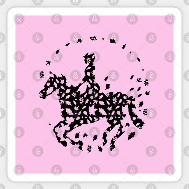 Horse rider Sticker by Byrnsey